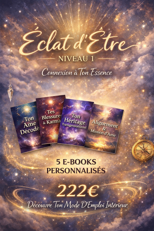 5 e-books transformatif sur mesure Voyage Intérieur à travers ton mode énergétique et fonctionnement de ton âme